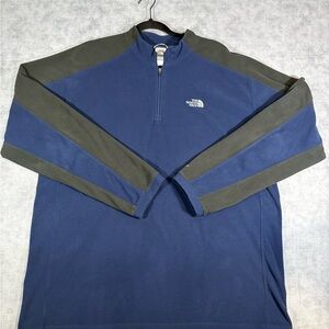 The North Face Men’s XL Blue Black 1/4 Zip Fleece Pullover Jacket